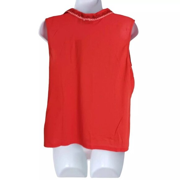 Apt. 9 Tank Top Blouse Y2K Sleeveless Medium Red Bohemian Boho LIGHTWEIGHT NWT - Picture 2 of 6
